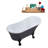 55" Streamline Clawfoot Soaking Acrylic Bathtub With Drain, Clawfeet, and Bamboo Tray-76223128-76223131