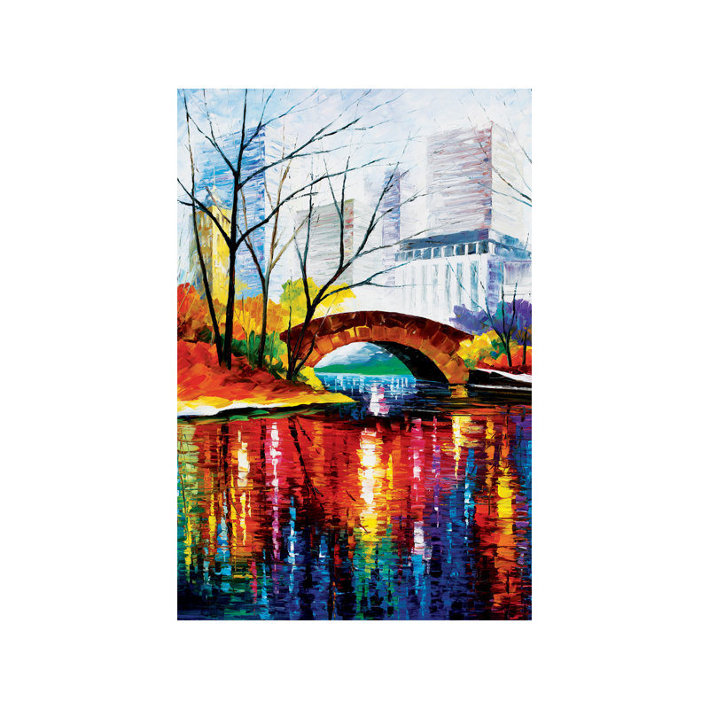 Central Park - New York by Leonid Afremov - Wrapped Canvas Painting, 66.04 cm H x 45.72 cm W x 1.91 cm D