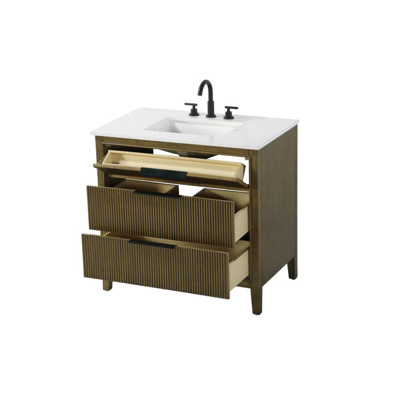 36 inch Single Bathroom Vanity in Hazel Oak, Hazel Oak, 36"