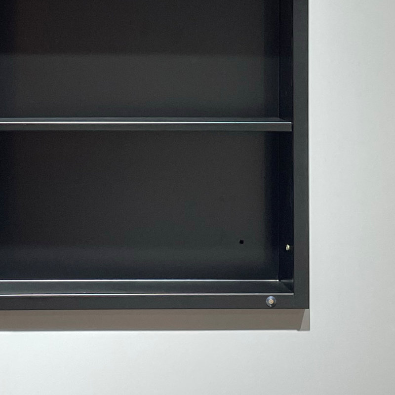 Armoire à miroir encastrée en métal Ample Storage