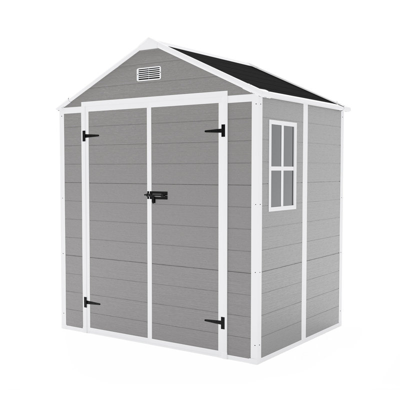 Remise en résine 8 * 8pi - imperméable et grande cabine de rangement imperméable et spacieuse
