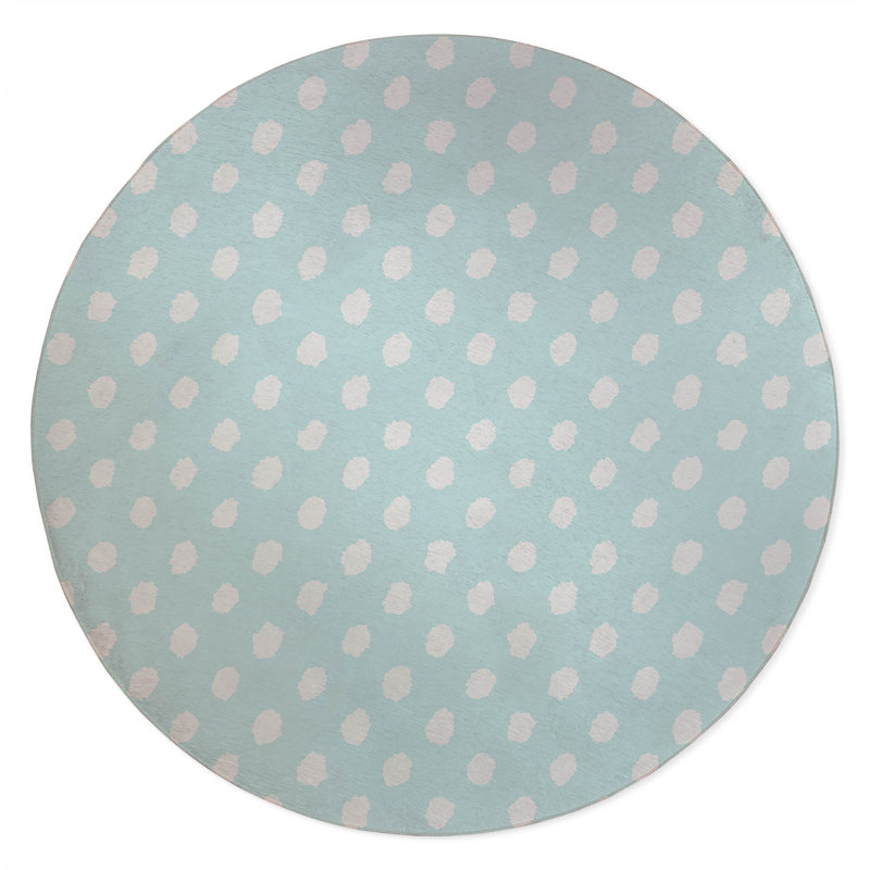 Tapis d'extérieur antidérapant Grunge Dot, Rond 5 pi
