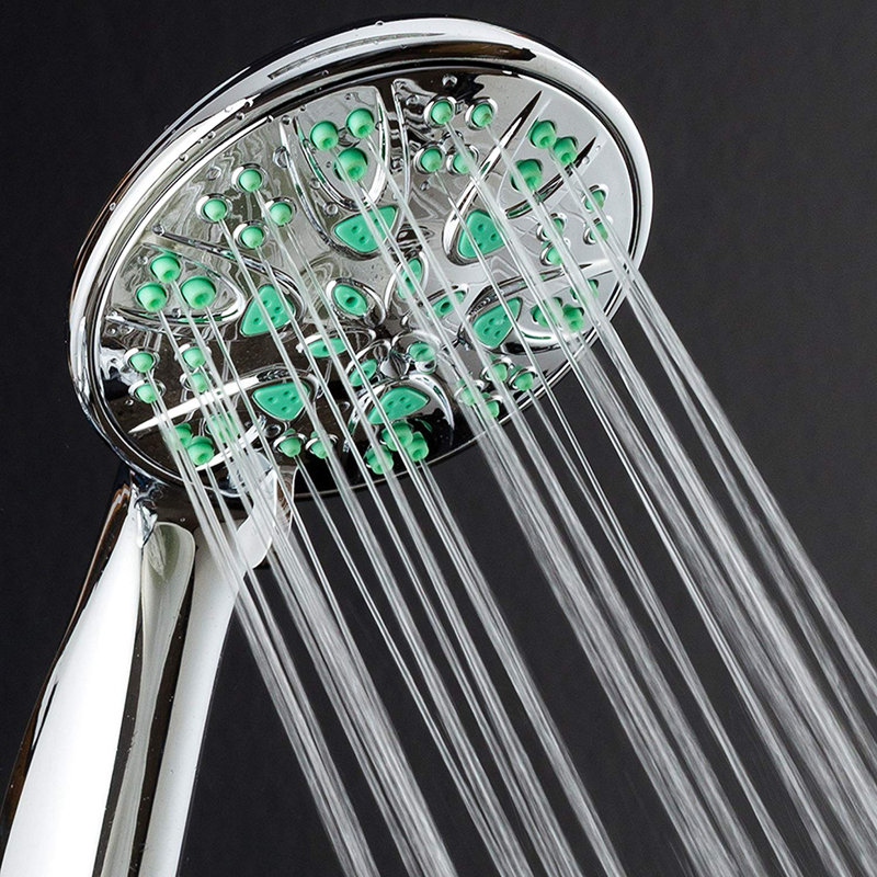Pomme de douche anti-microbien multifonctions microban, Vert