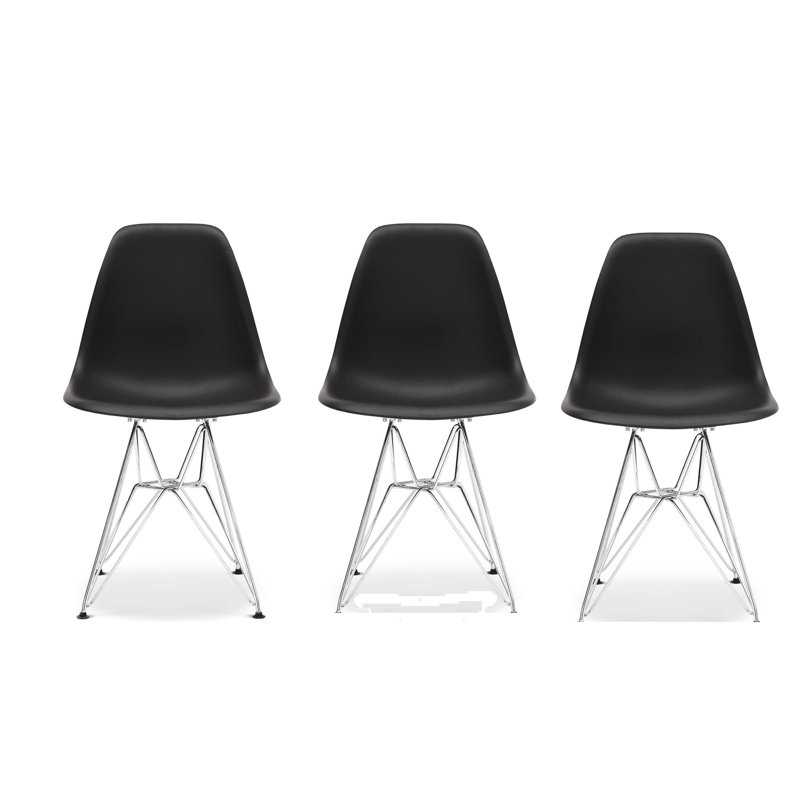 Chaise d'appoint Breanne, Noir, Argent argent, 3