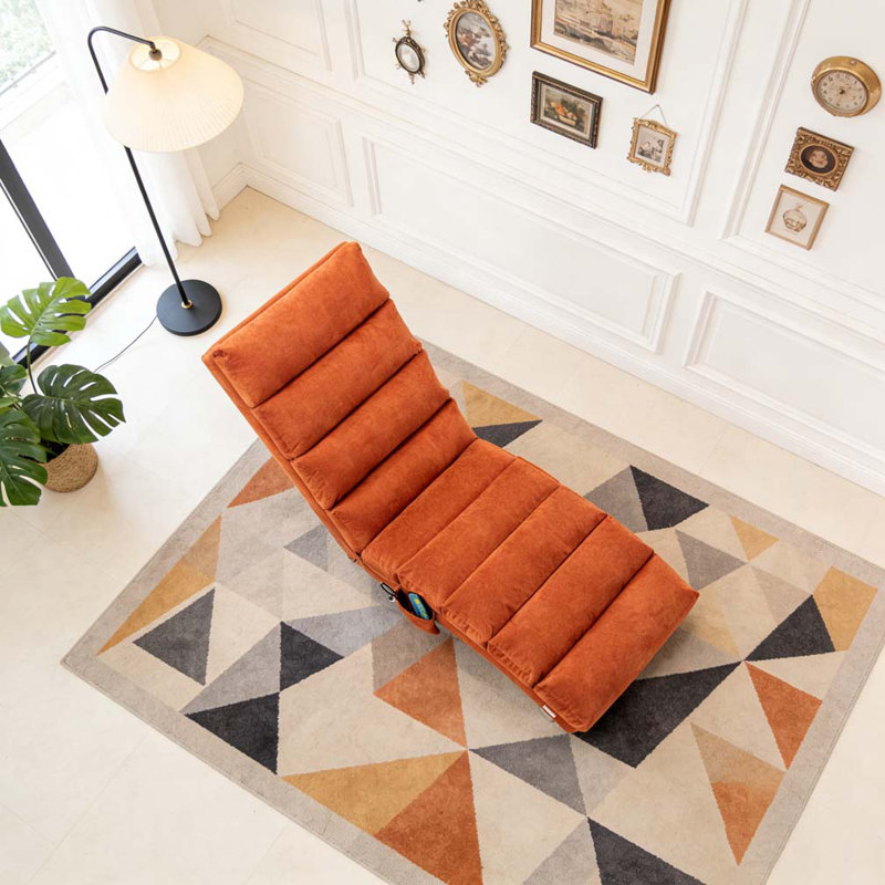 Méridienne de luxe rembourrée avec vibrations pour la détente, Orange
