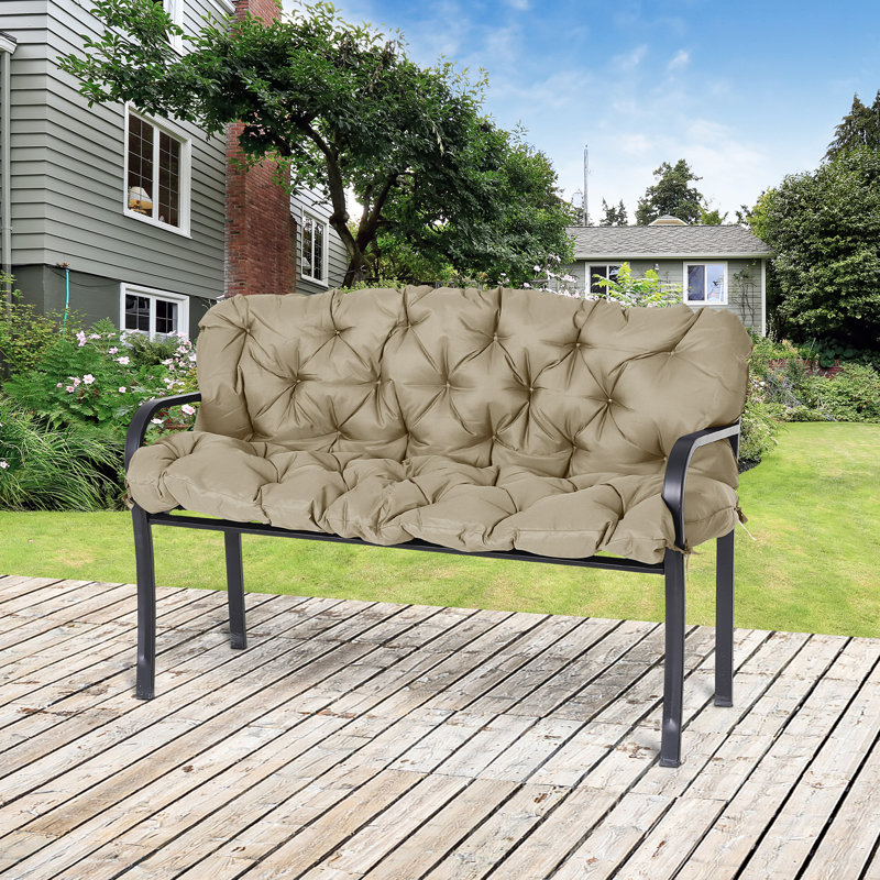 Coussins de rechange pour balançoire d'extérieur 3 places, Kaki, L 59 po x P 19,3 po