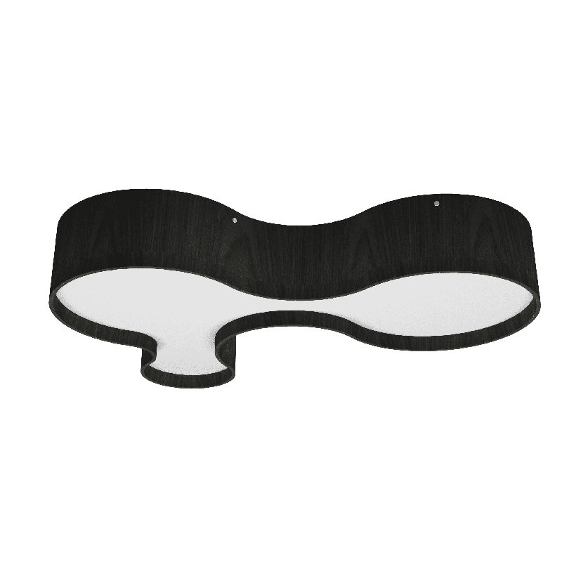 Organic 1 - Light LED Flush Mount, 7.87" H x 31.5" W x 21.65" D, Charcoal