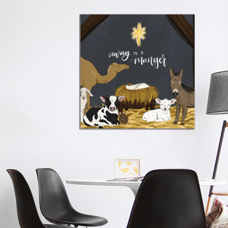 Manger Friends by Katie Bryant - Wrapped Canvas Gallery-Wrapped Canvas Giclée, 93.98 cm H x 93.98 cm W x 1.91 cm D