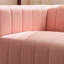 Causeuse à accoudoirs carrés en velours 62,6 po avec 2 coussins Clifford, rose, canapé moderne capitonné pour le salon, rose-1048964344-1008375359-1013354119
