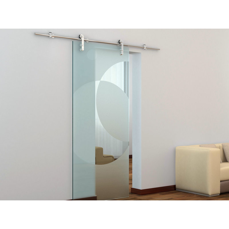 Stainless Steel Stick Strap Rolling Barn Door Hardware Kit