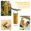 2‑Pack Hanging Outdoor Insect Catchers, Wasp & Fly Sticky Traps, Rainproof, Non‑Toxic, with Protective Coil Guard, Yellow