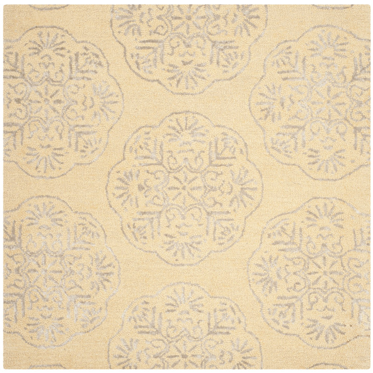 Harger Hand Tufted Wool Damask Rug