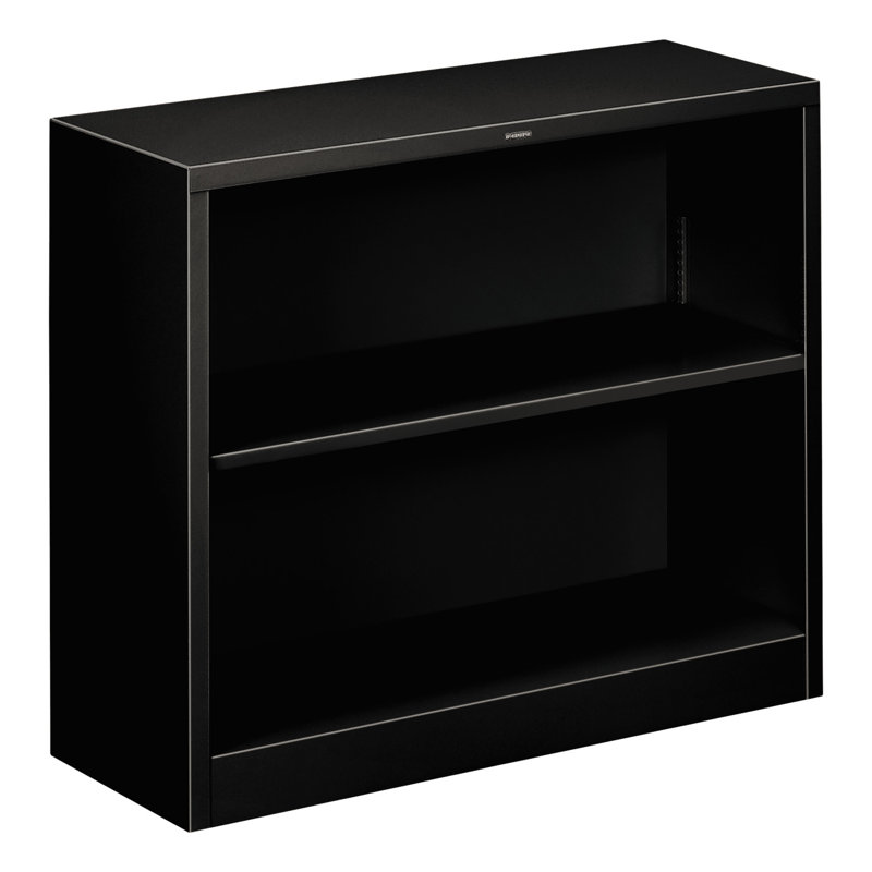Brigade 29" H x 34.5" W Steel Standard Bookcase, Black