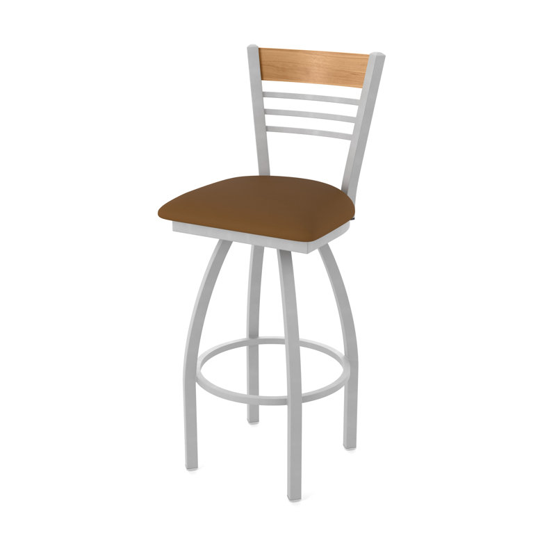 880 Eleanor Swivel Counter Stool, Grey, Brown, Counter Stool (25" Seat Height)