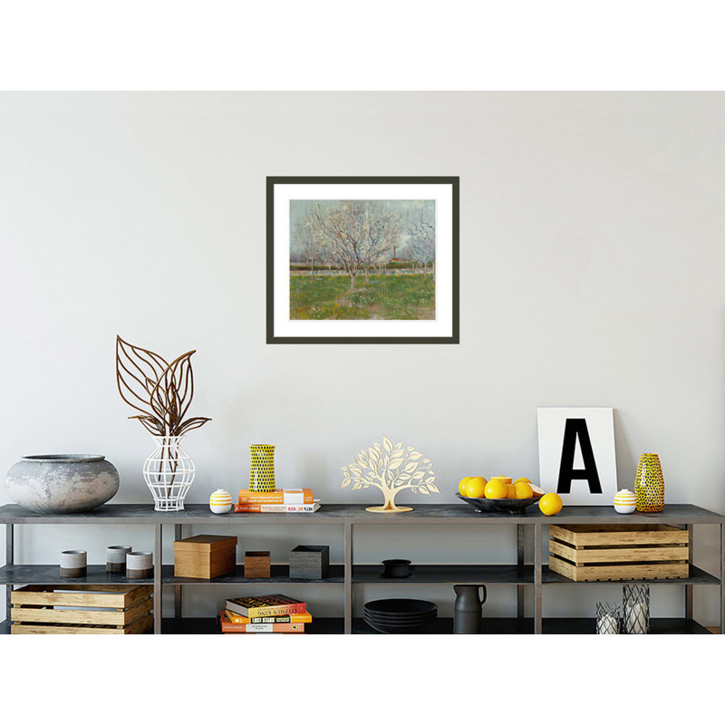 «Orchard in Blossom (Plum Trees)» par Vincent van Gogh, impression giclée encadrée, H 23,5 po x l 27,07 po