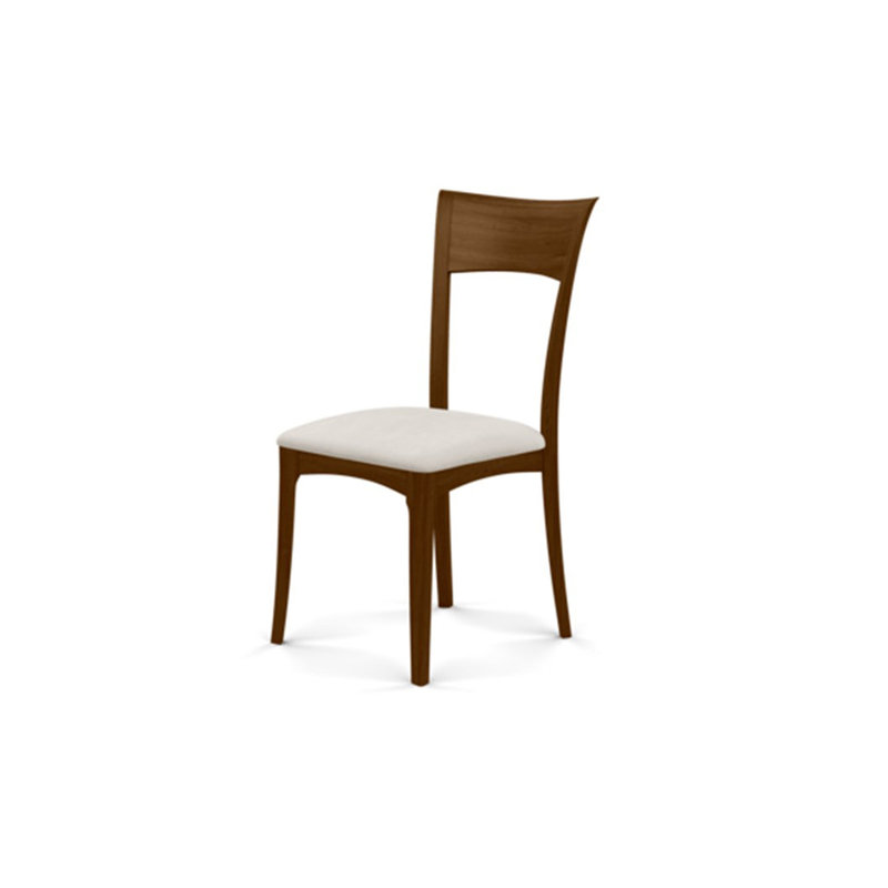 Ingrid Upholstered Dining Chair, Saddle Cherry, White Leather