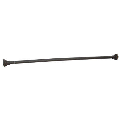 36 in. to 63 in. Steel Adjustable Shower Curtain Rod in Bone