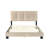 Brown Velvet Full Platform Bed With Adjustable Headboard Construction Feature In Button