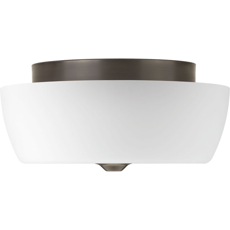 Devi Glass Flush Mount, Antique Bronze