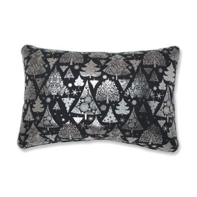  Metallic Christmas Trees Lumbar Pillow