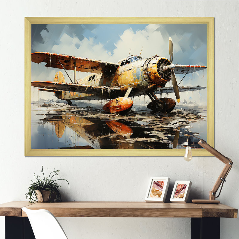 Reproduction d'art sur toile, H 30 po x l 40 po x P 1,5 po, Cadre photo doré simple