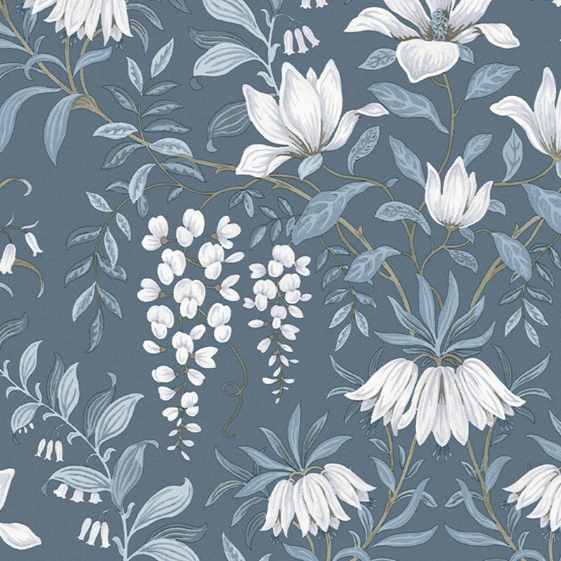 Rouleau de papier peint Laura Ashley Parterre, Brume marine foncé