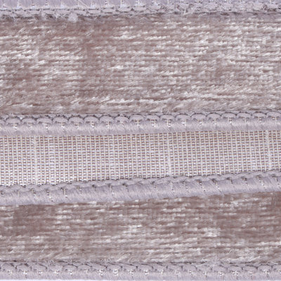  1" x 10yd Pewter Velvet Luster Wired Ribbon. Pewter Dupion backing.
