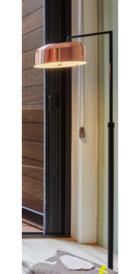 Koziol 55.1'' Matte Black Task Floor Lamp