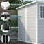 Remise extérieure en résine, 6 pi x 6 pi, imperméable avec portes verrouillables, évents pour le jardin, entreposage au sol, imperméable, fenêtre, cour arrière, pelouse