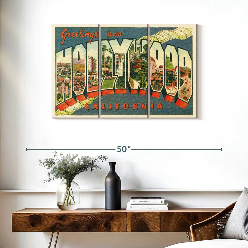 «Sirci Greetings From Hollywood», H 24 po x l 38 po
