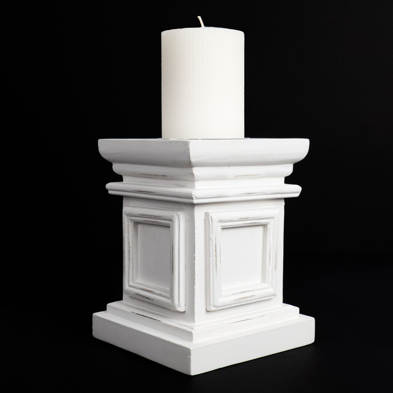 8'' H Solid Wood Fireplace Candlestick