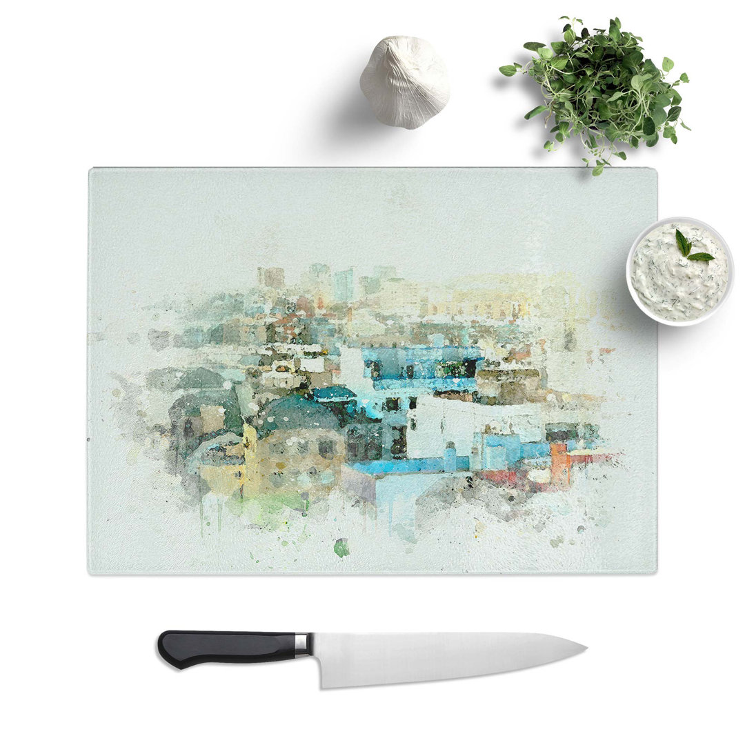 Tempered Glass Rooftop View of Gran Canaria Chopping Board