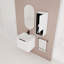 Meuble-lavabo mural avec lavabo en céramique
