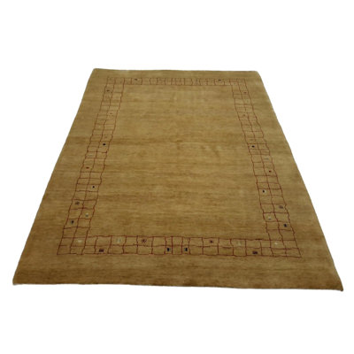 Isabelline Hand Made Modern All Over Indo Gabbeh Rug - 4'7'' X 6'9''