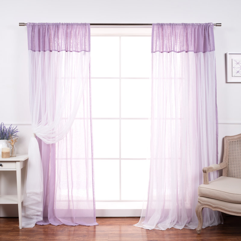 Duluth Sheer Curtain Pair, Orchid