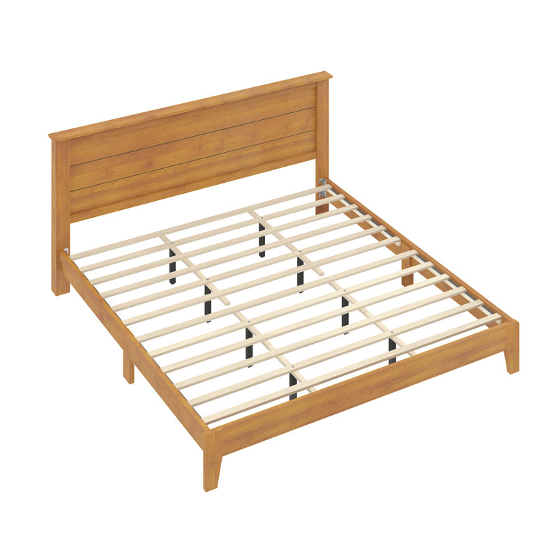 Orvas Platform Bed with Headboard, Orange, King