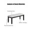 Table de salle à manger rectangulaire minimaliste avec plateau en simili marbre et six chaises assorties-1875820905