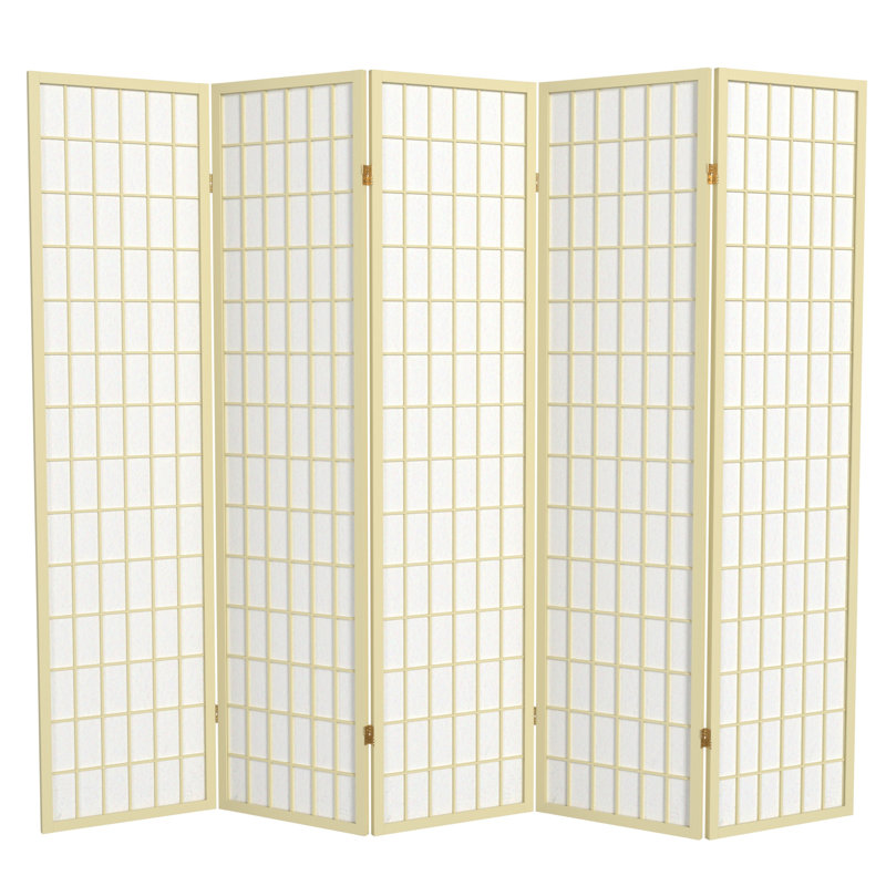 Paravent Shoji pliable Alex 70'' H, 5, Ivoire