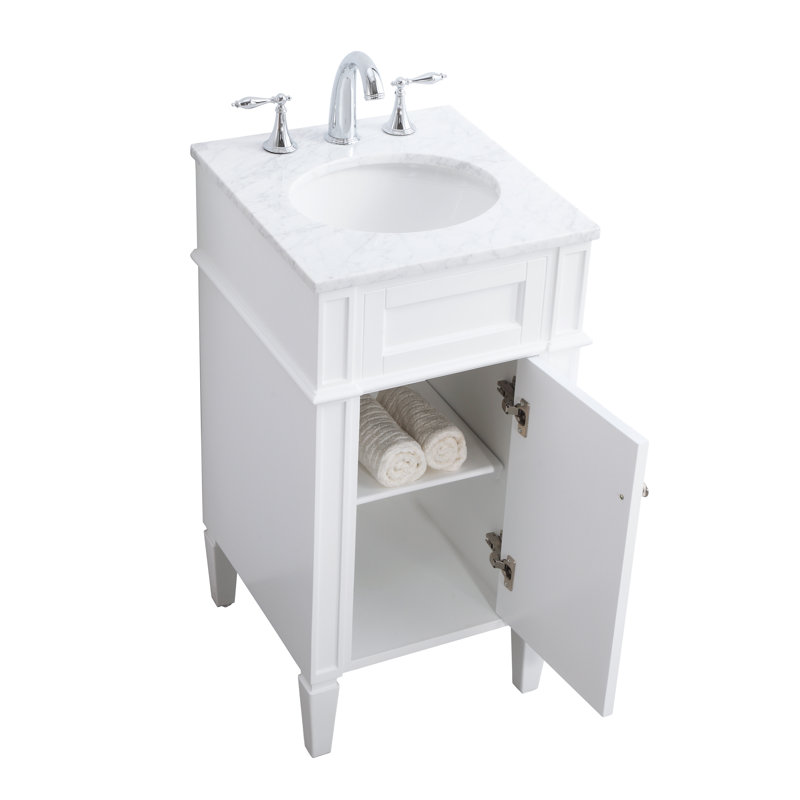 Ensemble de meuble-lavabo simple l 18 po x P 19 po x H 35 po Rivers, blanc