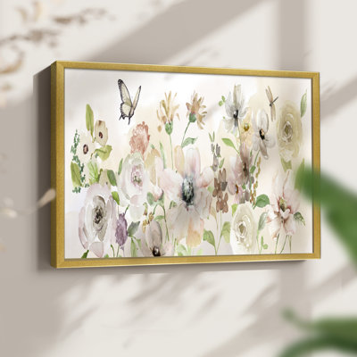 Paris Garden Blush -Framed Print - Restickable