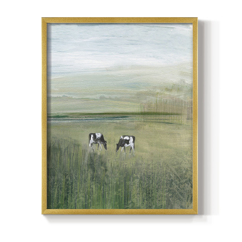 «Out to Pasture II», reproduction encadrée - bois massif, H 14 po x l 11 po
