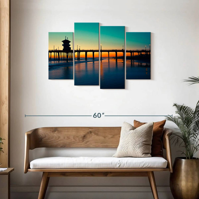 Aletra Huntington Dock Nightfall, 27" H x 43" W