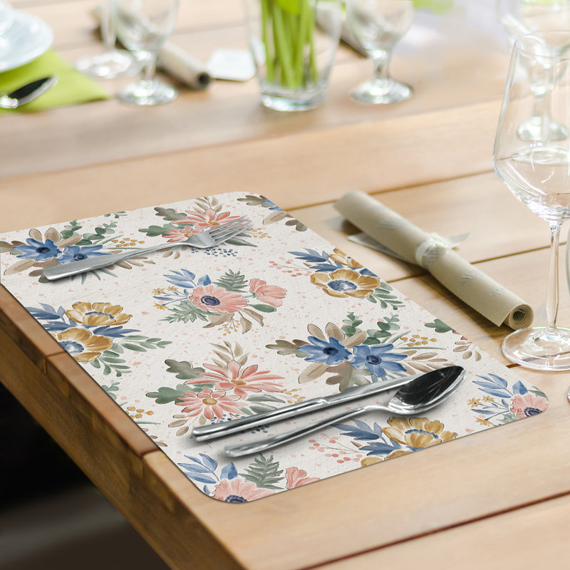 Botanicals Reversible Rectangular Easy Care Placemats