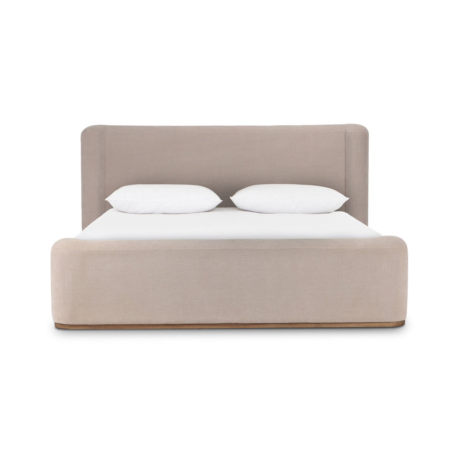 Fane Upholstered Wingback Bed, King, Holland Sand
