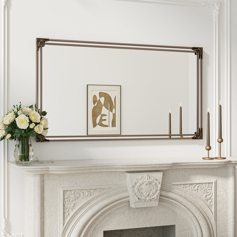 Miroir décoratif mural Berrilee, Or antique, 55 po x 30 po