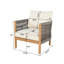 Fauteuil club d'extérieur en bois d'acacia avec coussins Harrill-508471134