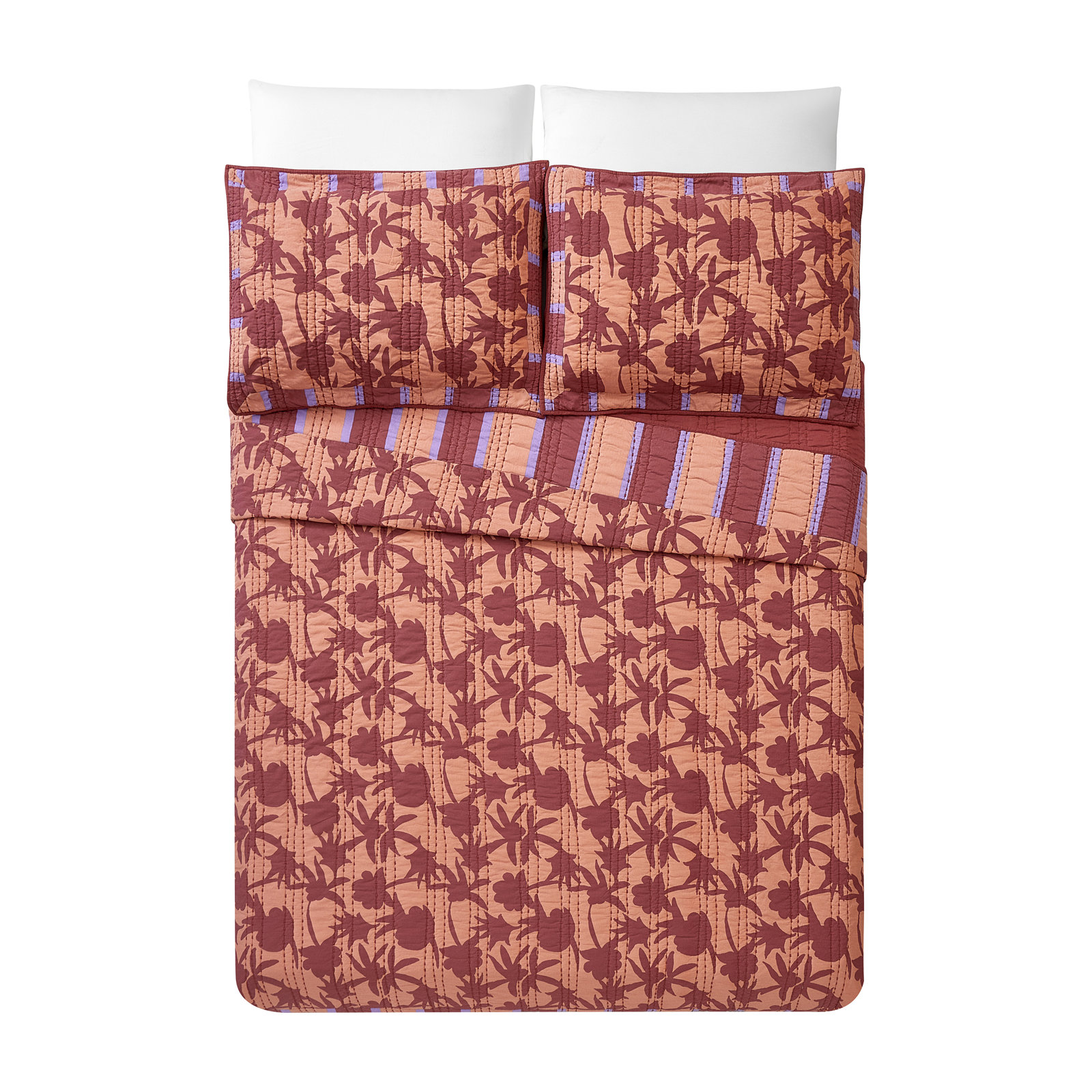 Natalia 100% Cotton Quilt Set, Full/Queen Quilt + 2 Standard Shams