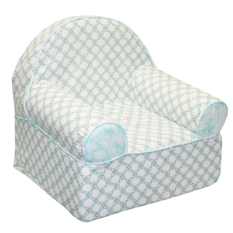 Fauteuil en mousse pour enfants Lailah, Aigue-marine