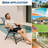 Patio Reclining Folding Chair With Widened Armrest