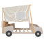 Lit voiture en bois avec plafonnier, coussin et lampe à DEL, décoration en forme de voiture